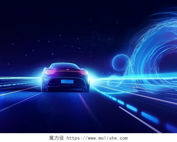 未来科技感汽车商业背景图炫酷汽车粒子线条穿梭背景图